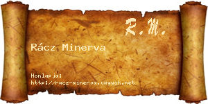Rácz Minerva névjegykártya